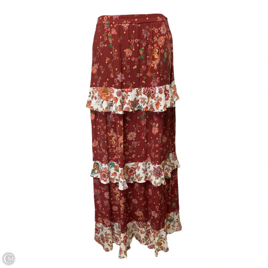 Portia Tiered Maxi Skirt By Farm Rio for Anthropologie In Floral Print, Size: Xs