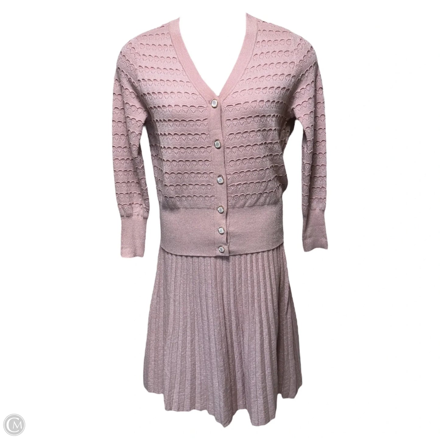 Skirt Set 2pc By Nancy Yang In Pink, Size: M