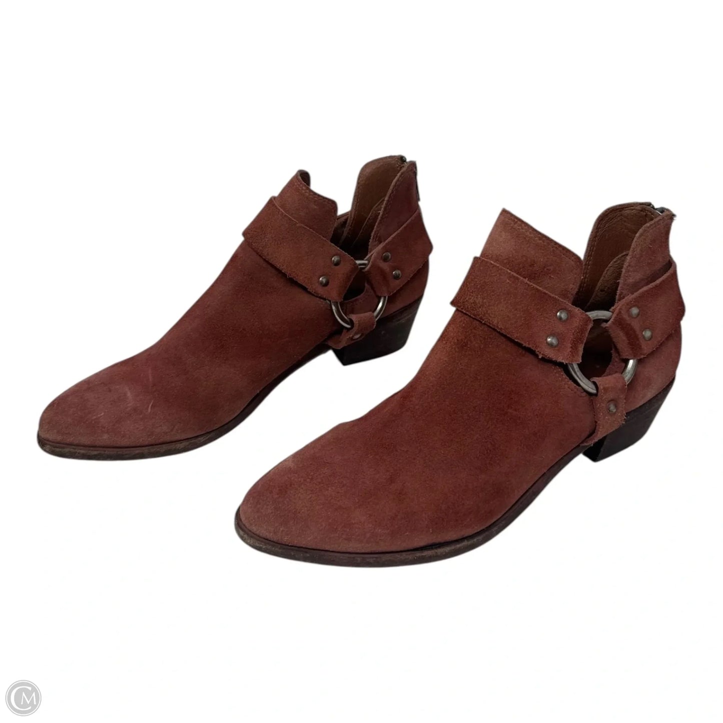 Harness Boots Designer By Frye In Orange, Size: 9