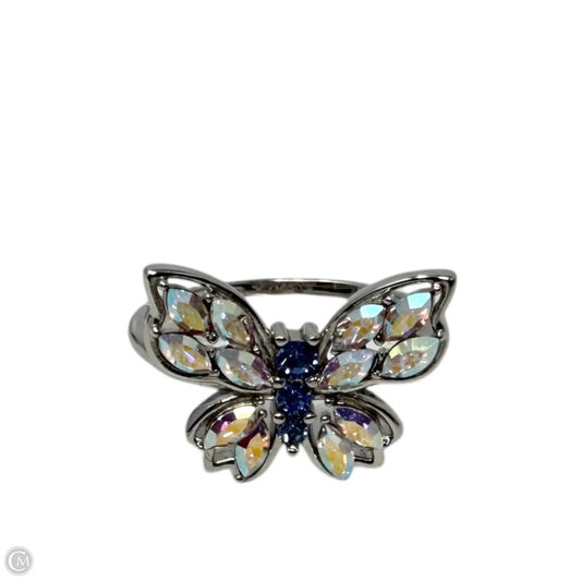 Sterling Silver & Crystal Butterfly Ring, Size: 7.5