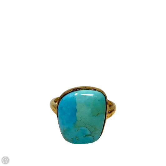 Gold Over Sterling Silver Turquoise Ring, Size: 7