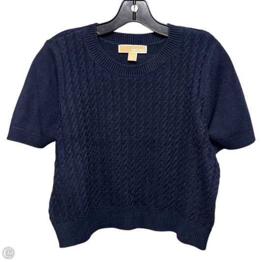 Sweater Short Sleeve By Michael By Michael Kors In Navy, Size: L