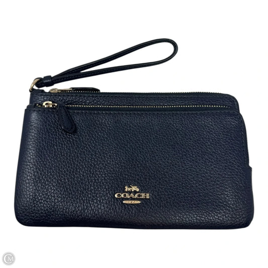 Double Corner Zip Wristlet Designer By Coach, Size: Medium