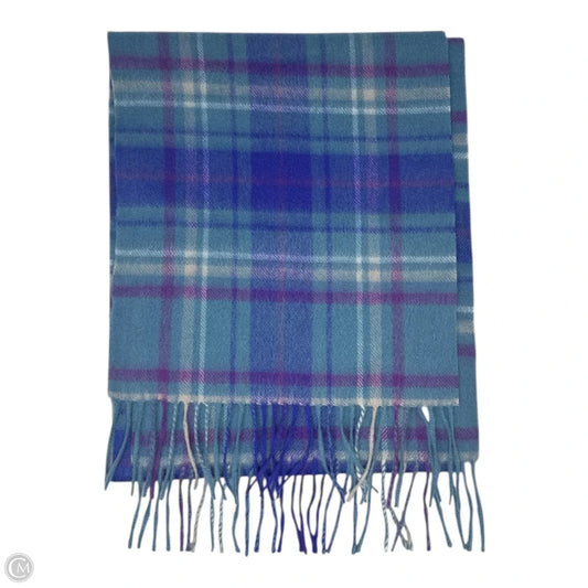 Wool & Cashmere Scarf Winter By Lochmere In Plaid Pattern