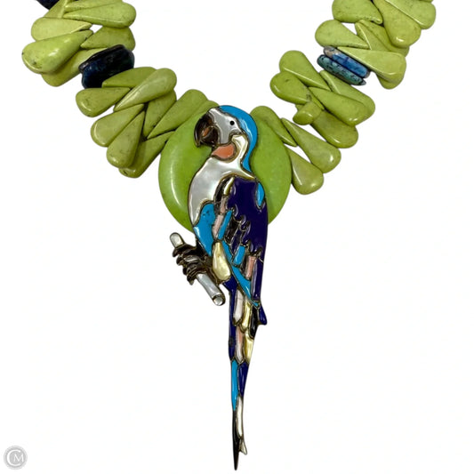 Stone Beaded Parrot Statement Necklace