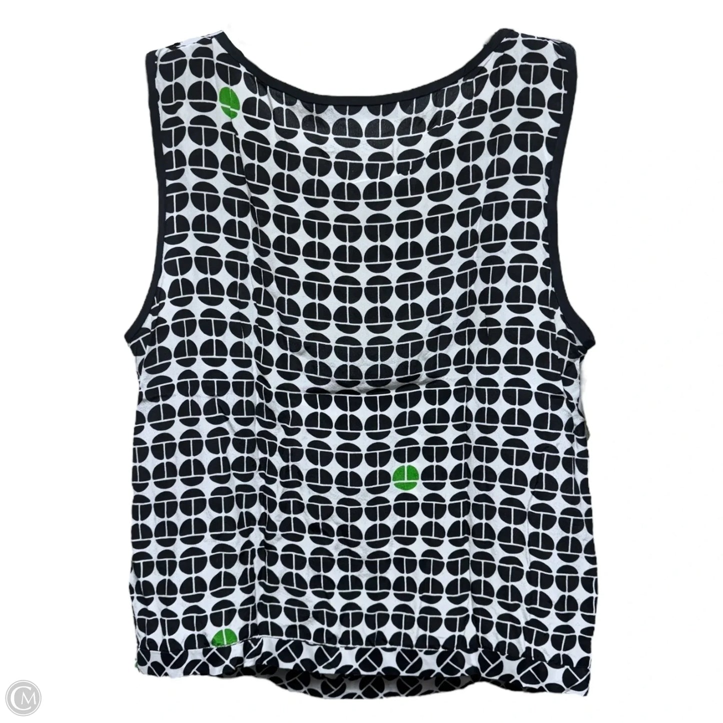 Silk Top Sleeveless By Trina Turk In Geometric Pattern, Size: S