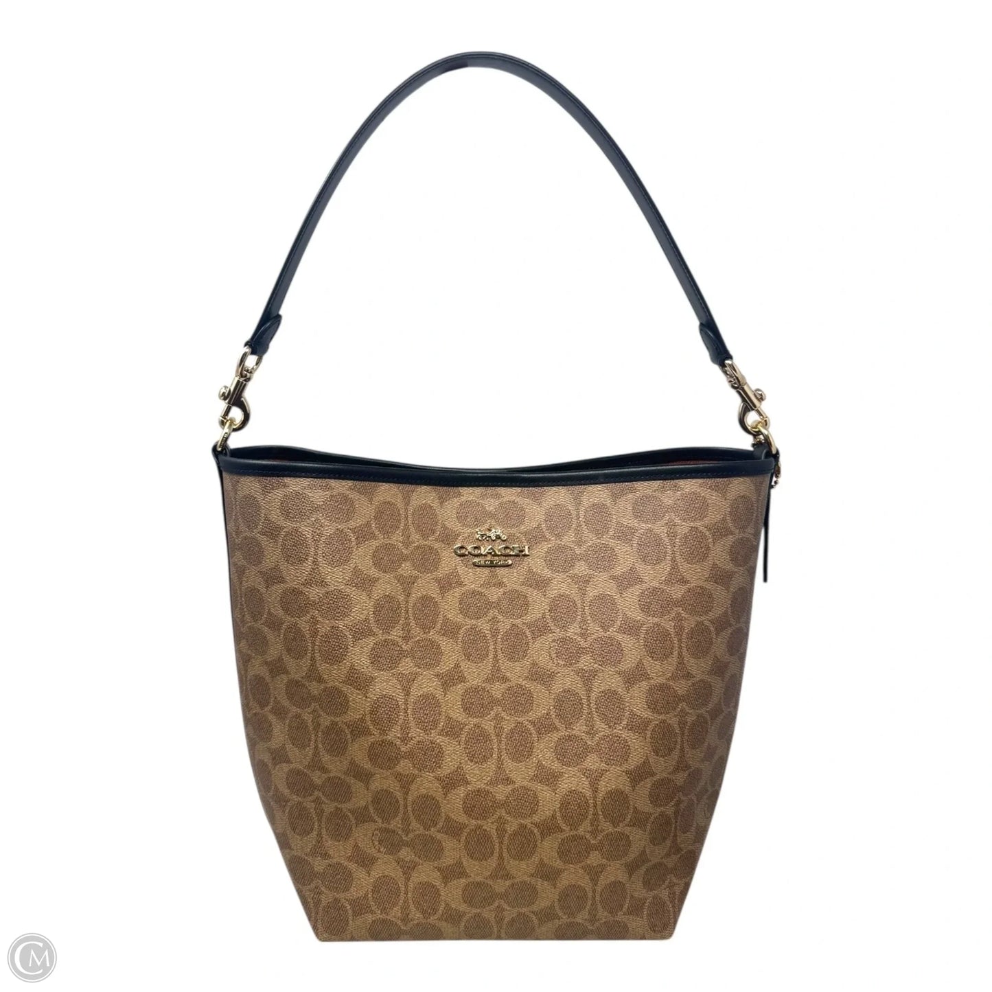 City Signature Bucket Handbag Designer By Coach, Size: Medium