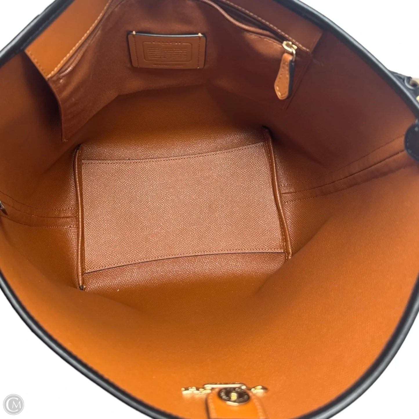 City Signature Bucket Handbag Designer By Coach, Size: Medium