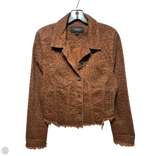 Jacket Denim By Liverpool In Animal Print, Size: M
