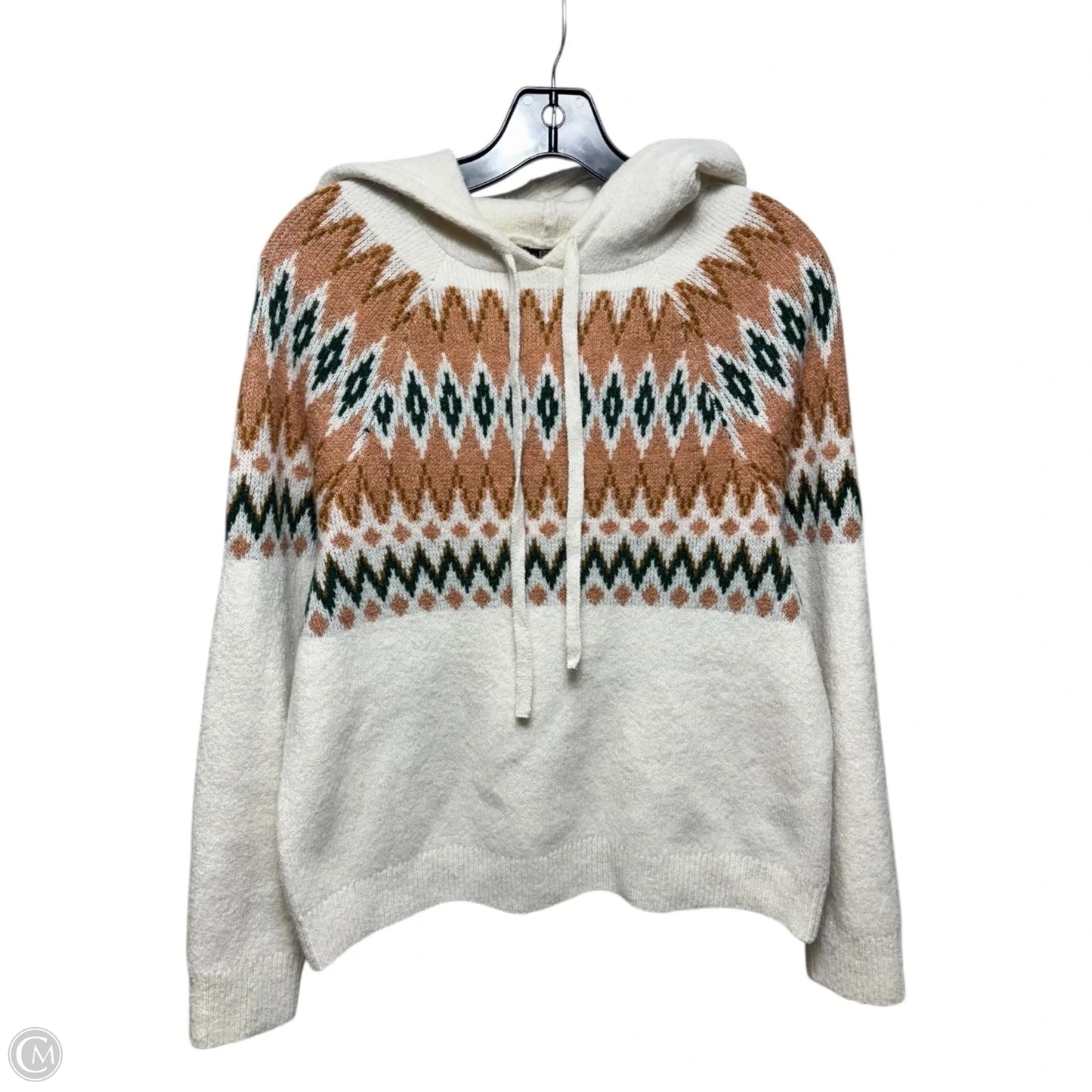 Hooded Sweater Designer By Frye In Multi-colored, Size: M