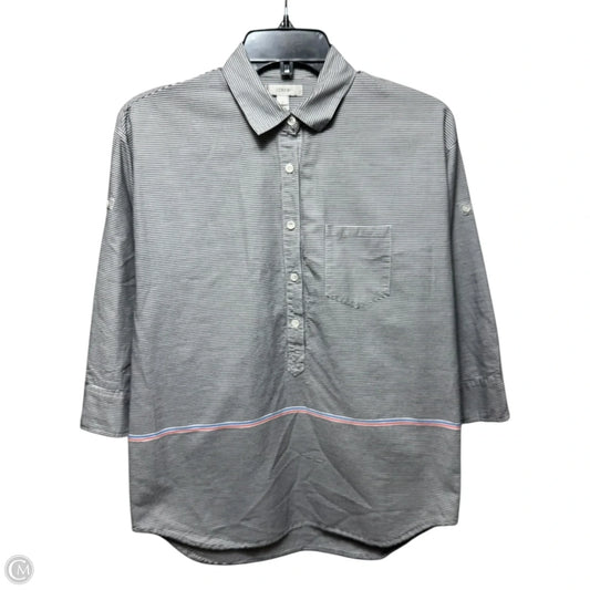 Top 3/4 Sleeve By J. Crew In Striped Pattern, Size: 2