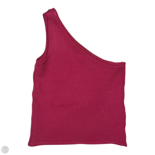 Knit One Shoulder Top Sleeveless By Calle Del Mar In Pink, Size: M
