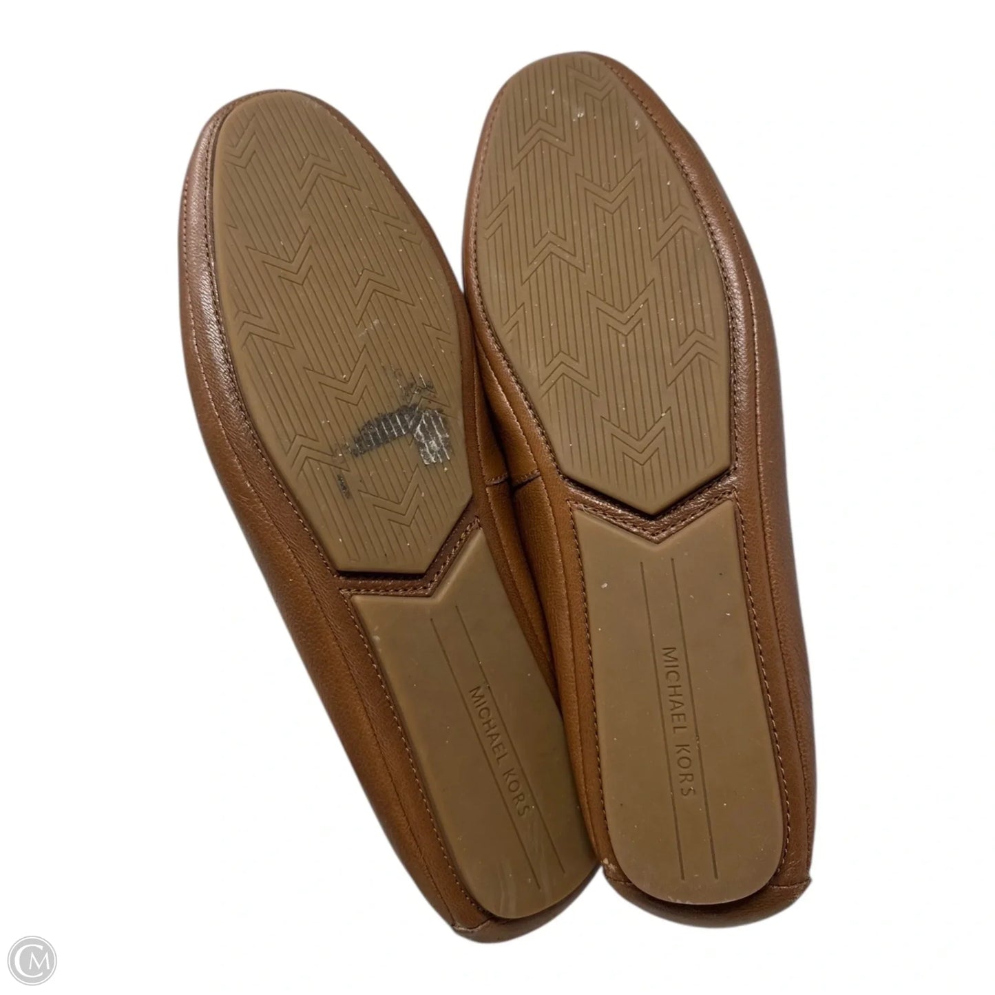 Logo Loafer Shoes Flats By Michael By Michael Kors In Tan, Size: 10