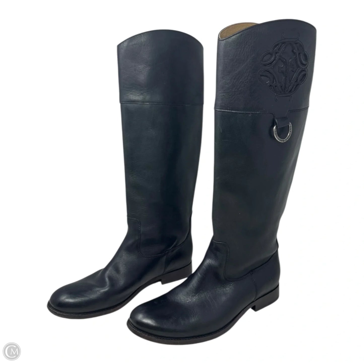 Melissa Logo Boots Designer By Frye In Black, Size: 11