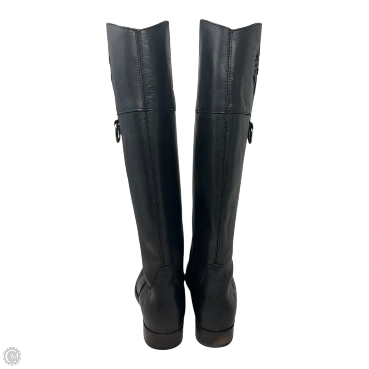 Melissa Logo Boots Designer By Frye In Black, Size: 11