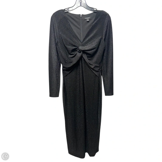 Metallic Dress Party Long By Ann Taylor In Black & Silver, Size: 6