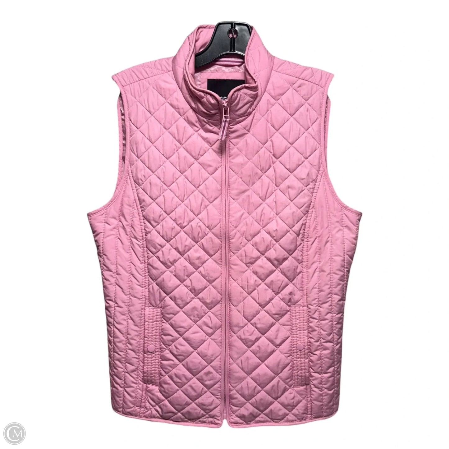 Diamond Quilted Vest By Talbots In Pink, Size: M Petite