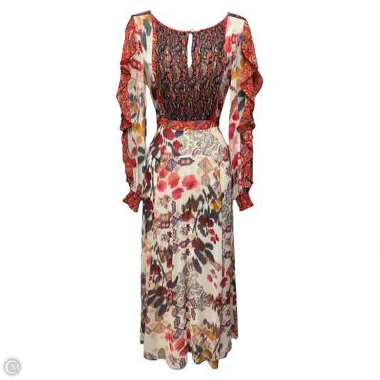 Alarie Ruffled Midi Dress By Akemi And Kin In Multi-colored, Size: 2