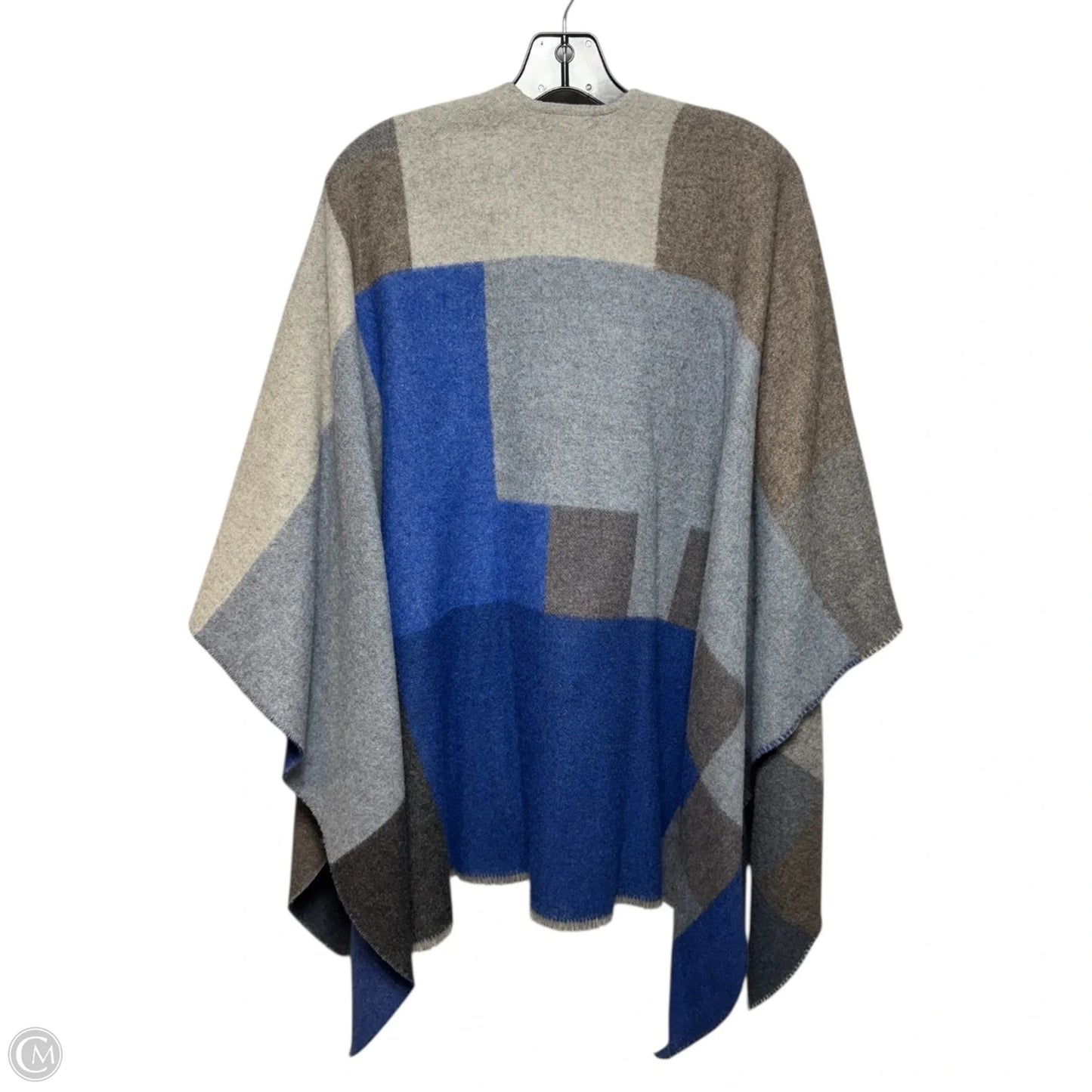 Wool Blend Shawl By Eileen Fisher In Multi-colored, Size: Osfm