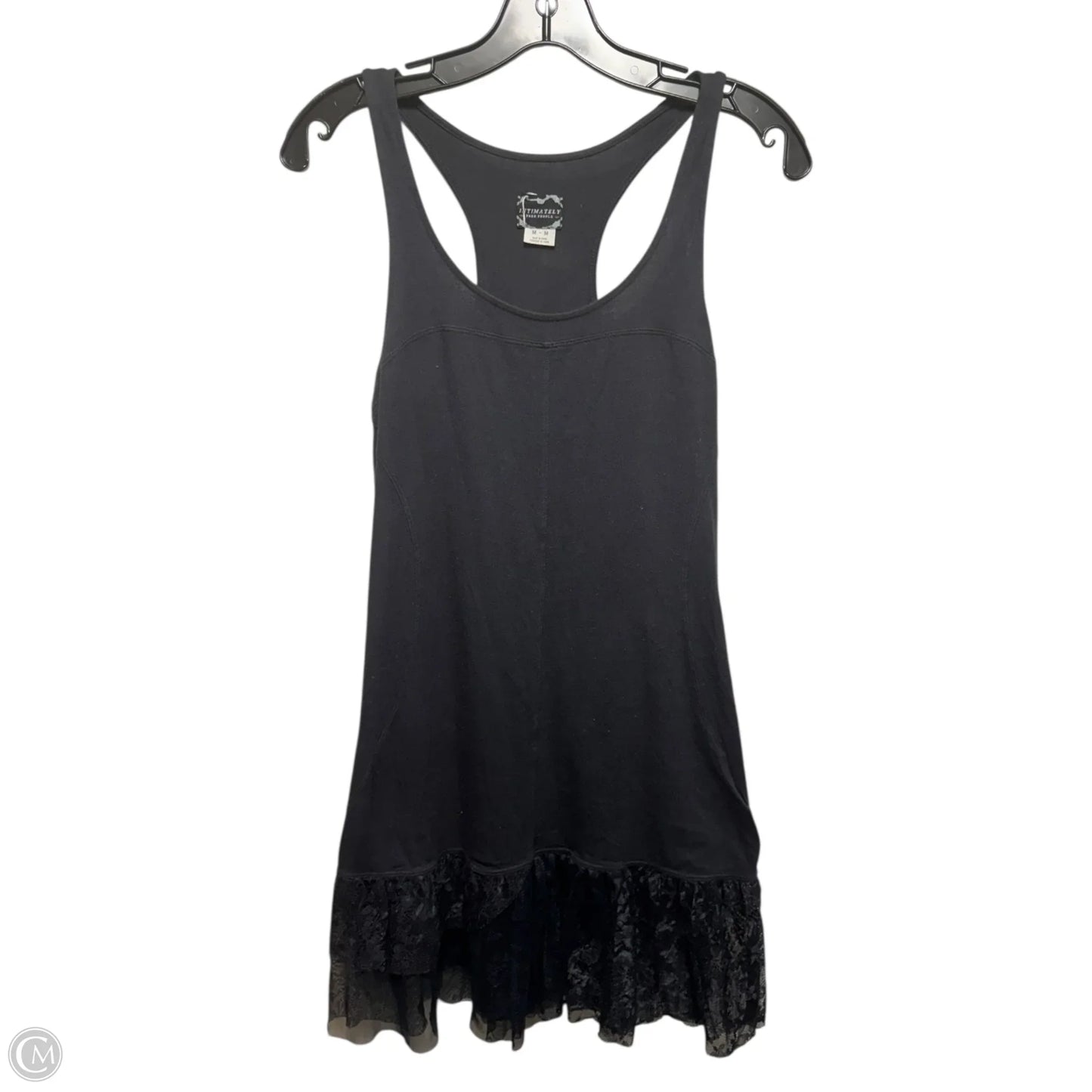 Lace Hem Mini Slip Dress By Free People In Black, Size: M