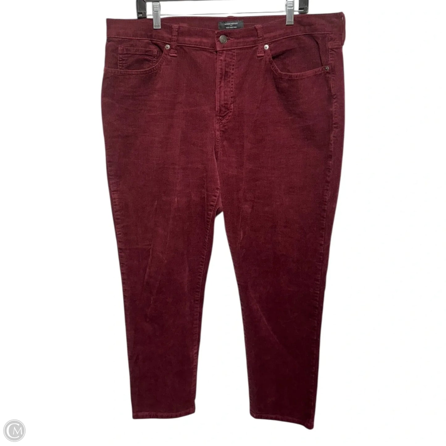 High Rise Slim Pants Corduroy By Banana Republic In Red, Size: 16/33