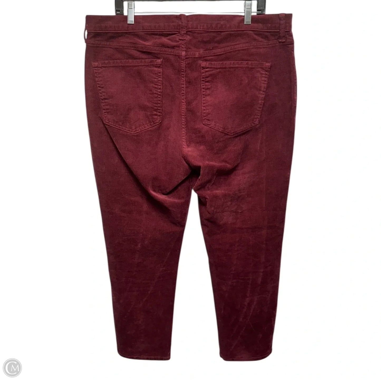 High Rise Slim Pants Corduroy By Banana Republic In Red, Size: 16/33