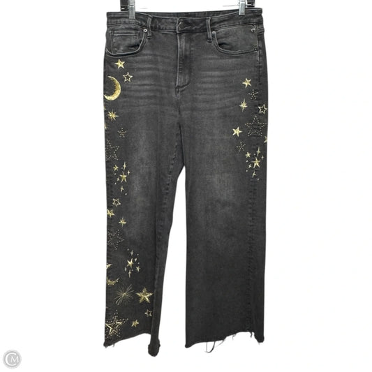 Jeans Wide Leg By Driftwood In Black & Gold, Size: 8, 29W/32L