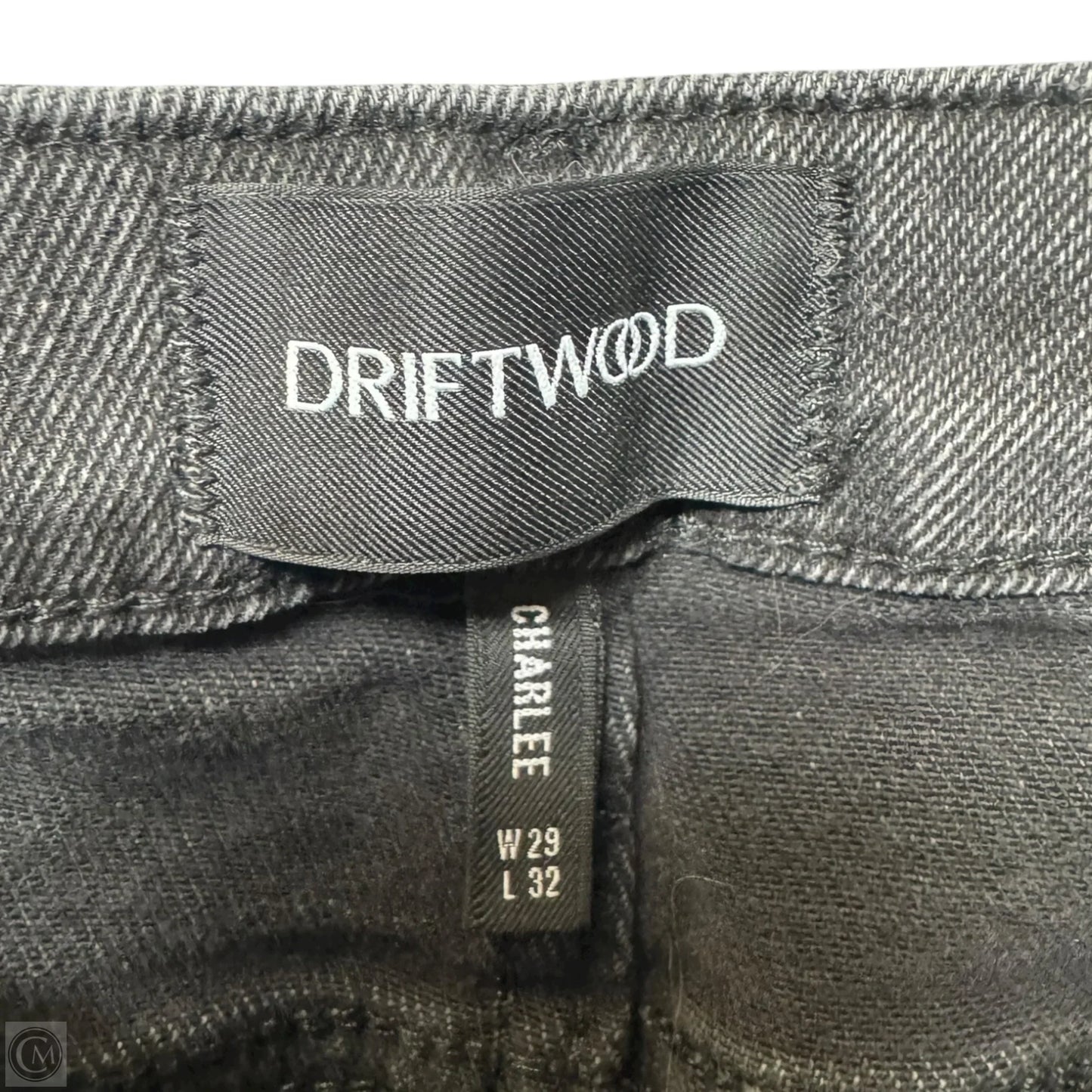 Jeans Wide Leg By Driftwood In Black & Gold, Size: 8, 29W/32L