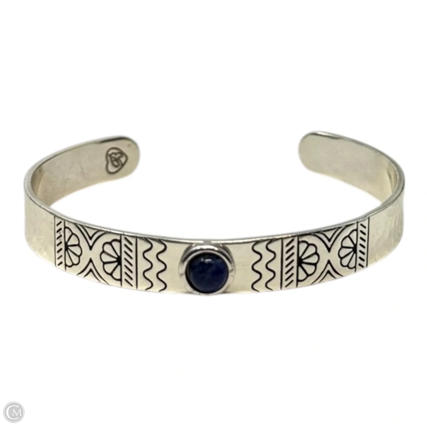 Engraved Blue Stone Bracelet Cuff By Brighton