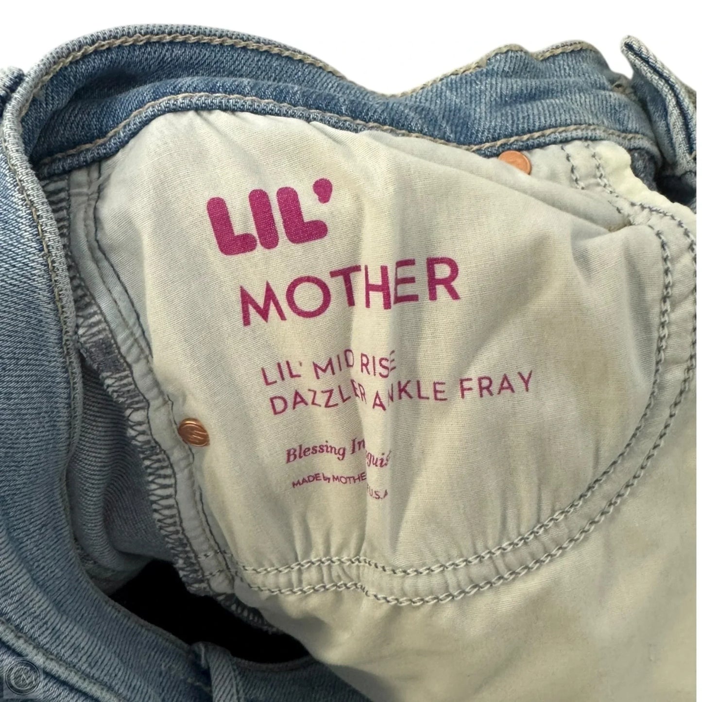 Lil Mid Rise Dazzler Ankle Fray Jeans Skinny By Mother In Blessing In Disguise, Size: 2