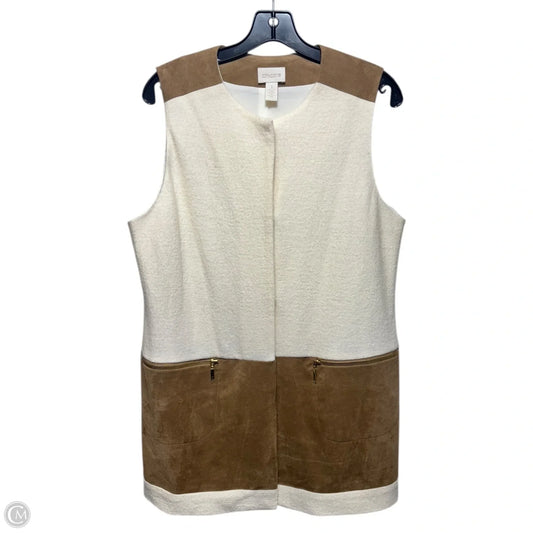 Vest Other By Chicos In Cream & Tan, Size: M