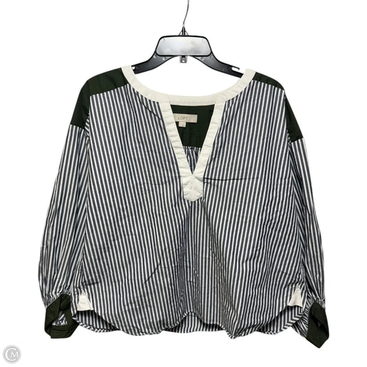 Top Long Sleeve By Loft In Multi-colored, Size: L