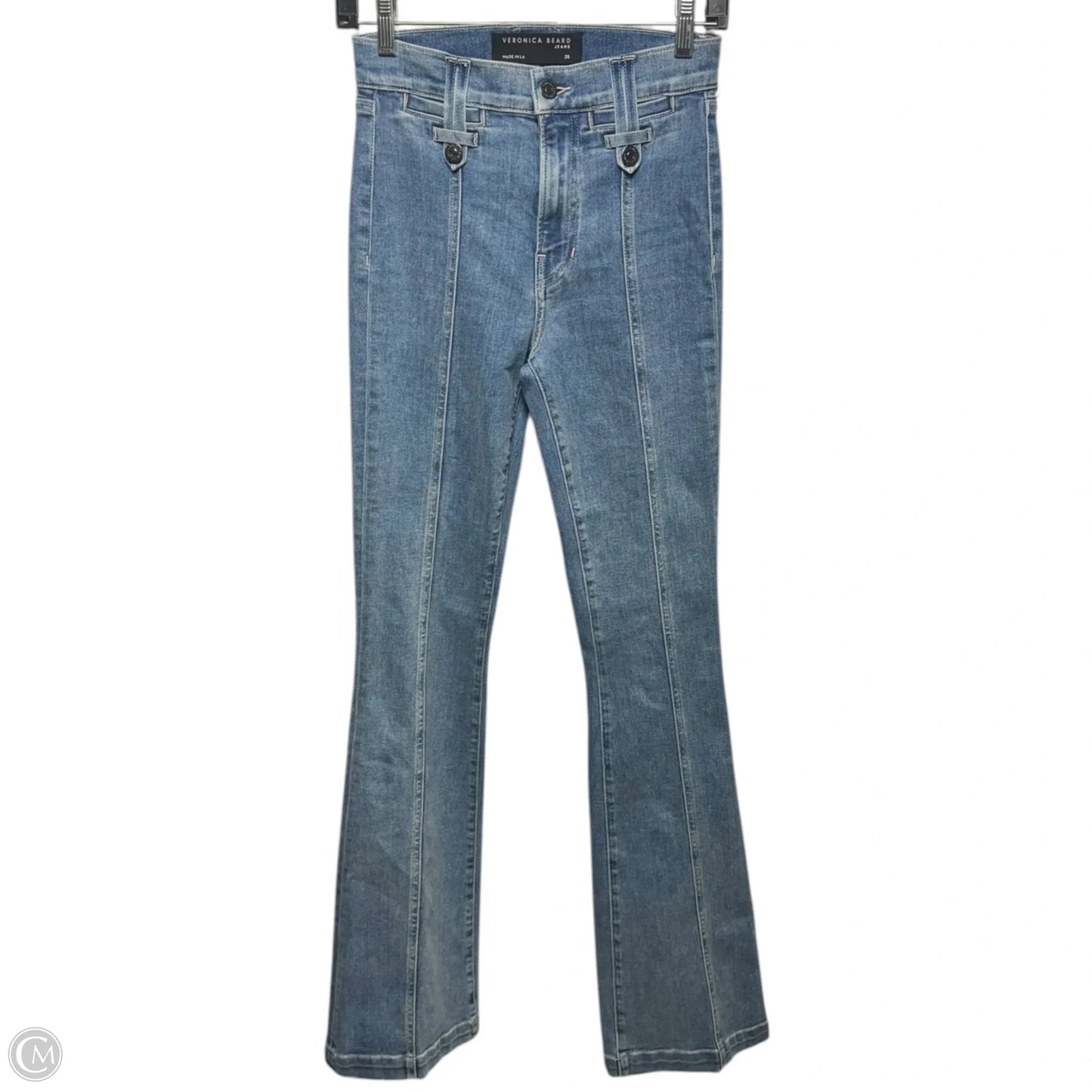 Beverly Skinny Flare High Rise Jeans By Veronica Beard In Blue Denim, Size: 0/25