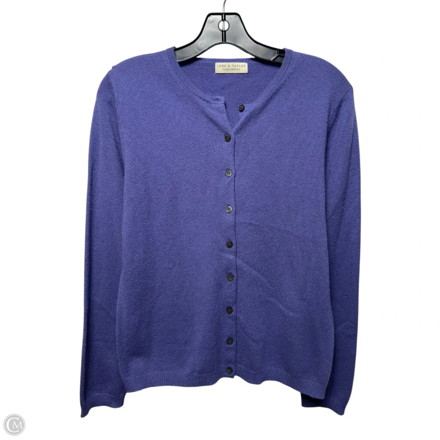 Sweater Cardigan Cashmere By Lord And Taylor In Purple, Size: S