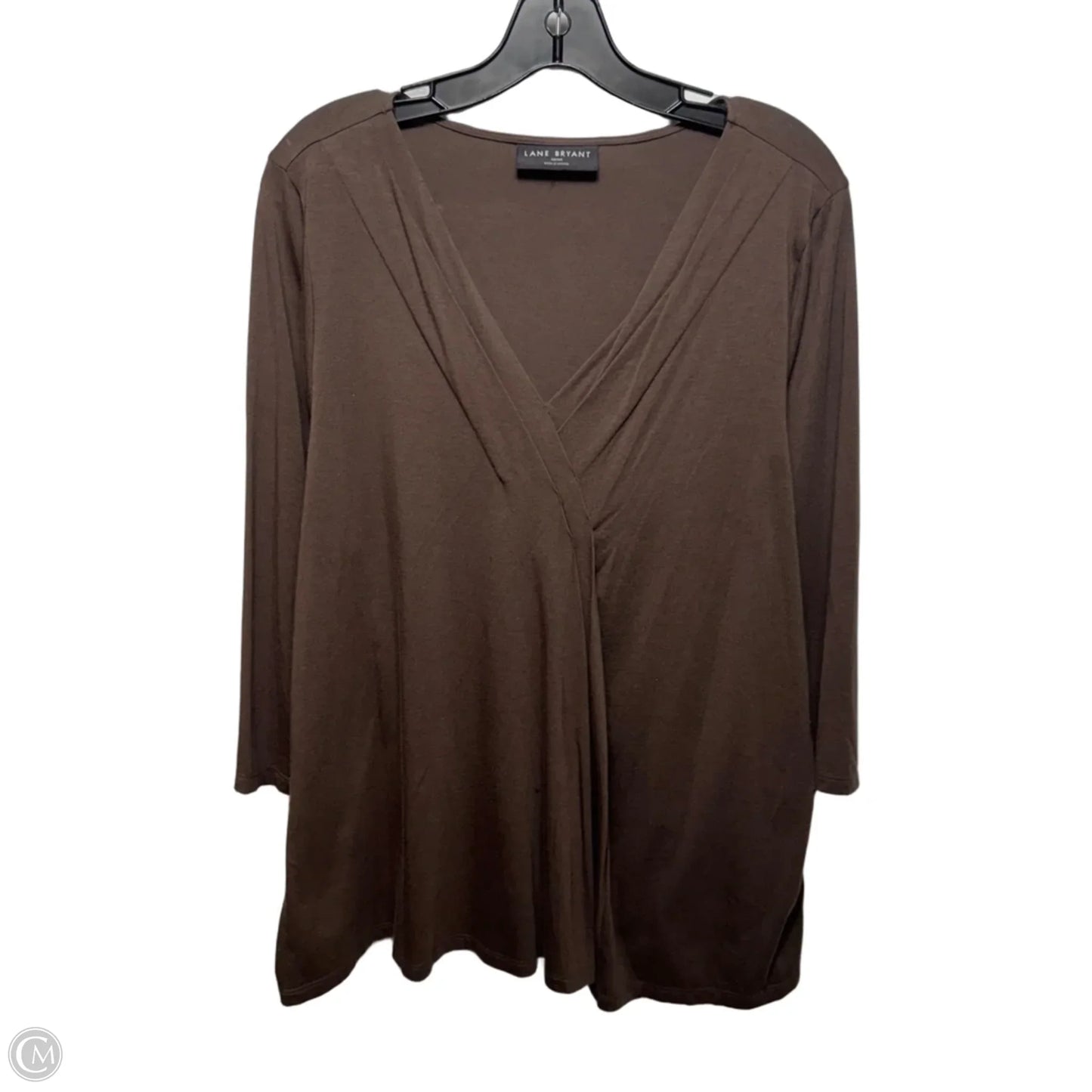 Top Long Sleeve By Lane Bryant In Brown, Size: 18/20
