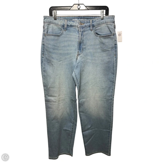 High Rise Loose Jeans Boyfriend By Old Navy In Blue Denim, Size: 12