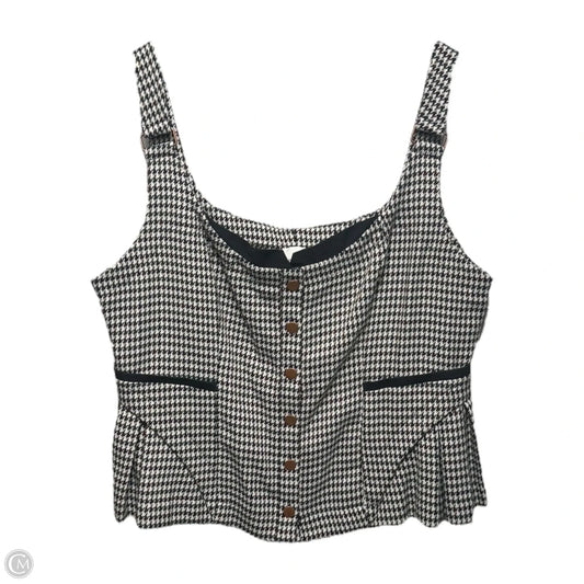 Houndstooth Top Sleeveless By Maeve In Multi-colored, Size: Xl