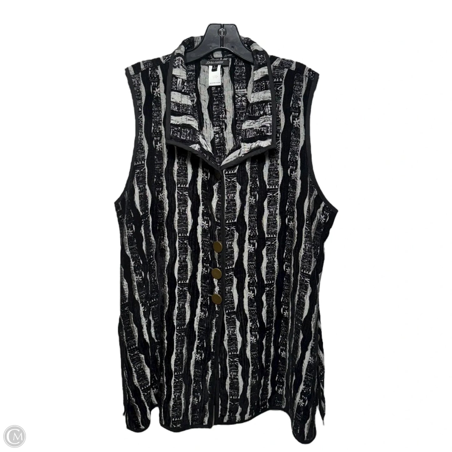 Vest Other By John Mark In Black & Grey, Size: L