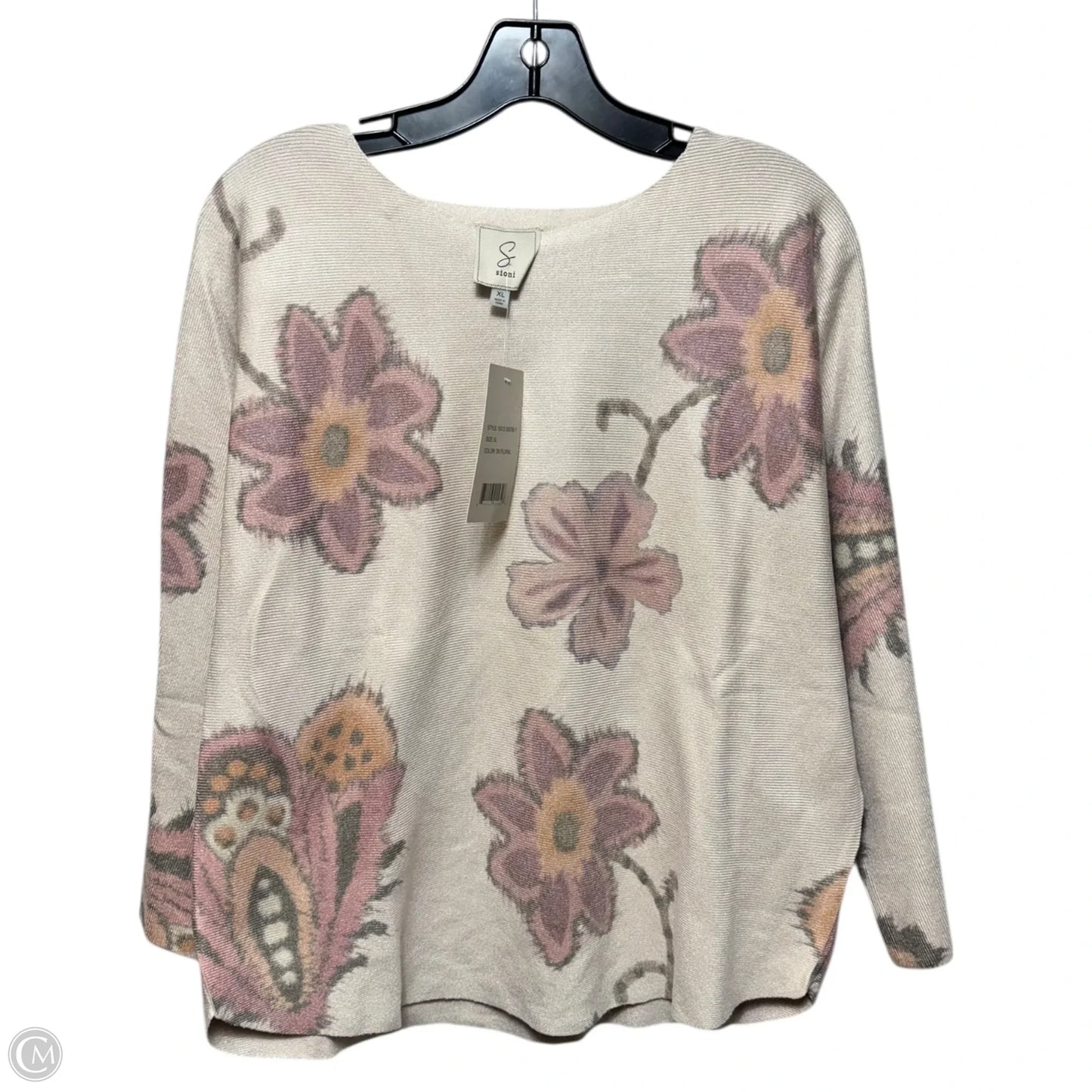 Top Long Sleeve By Sioni In Floral Print, Size: Xl