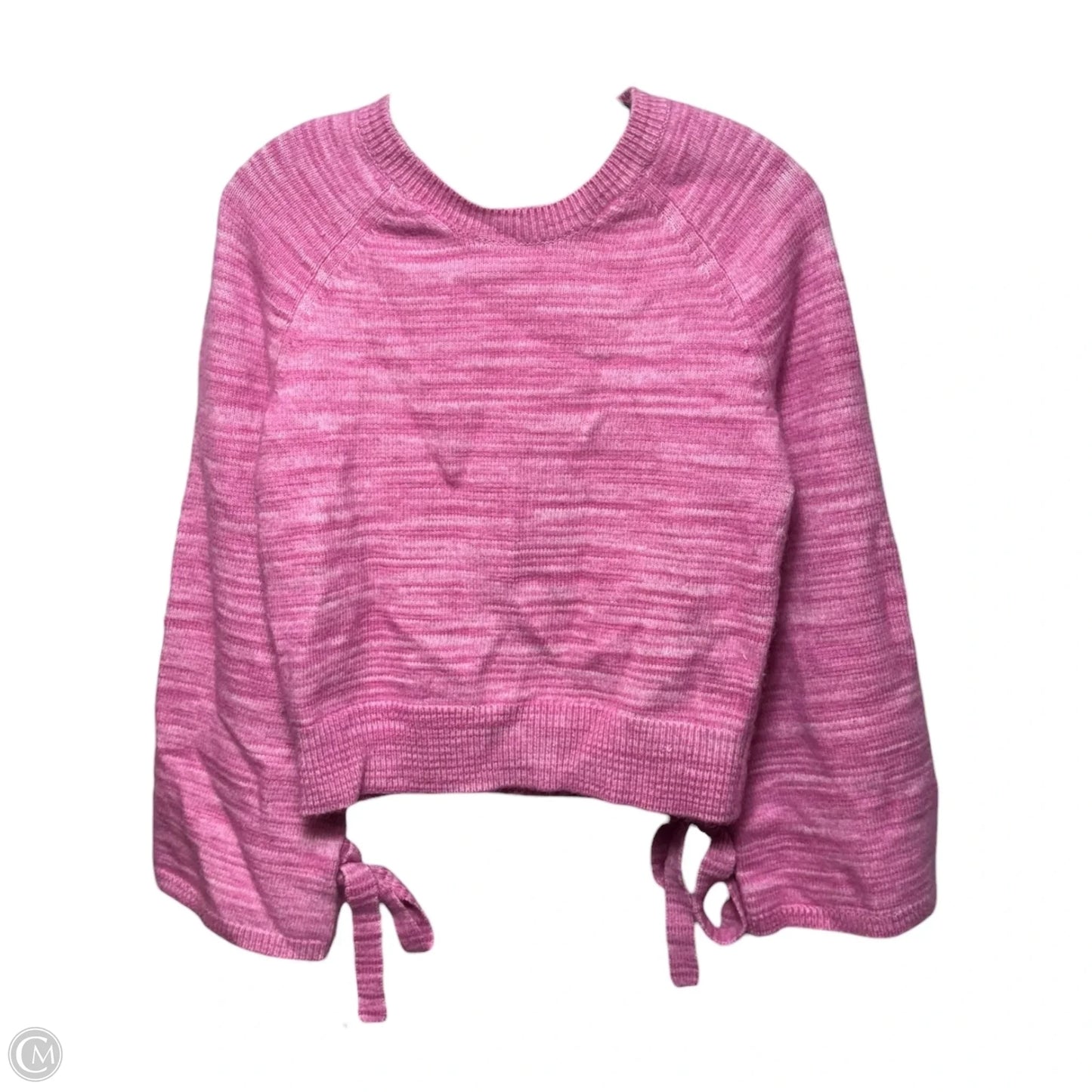 Alpaca Blend Tie-Sleeve Marled Pink Sweater By J. Crew In Pink, Size: XS