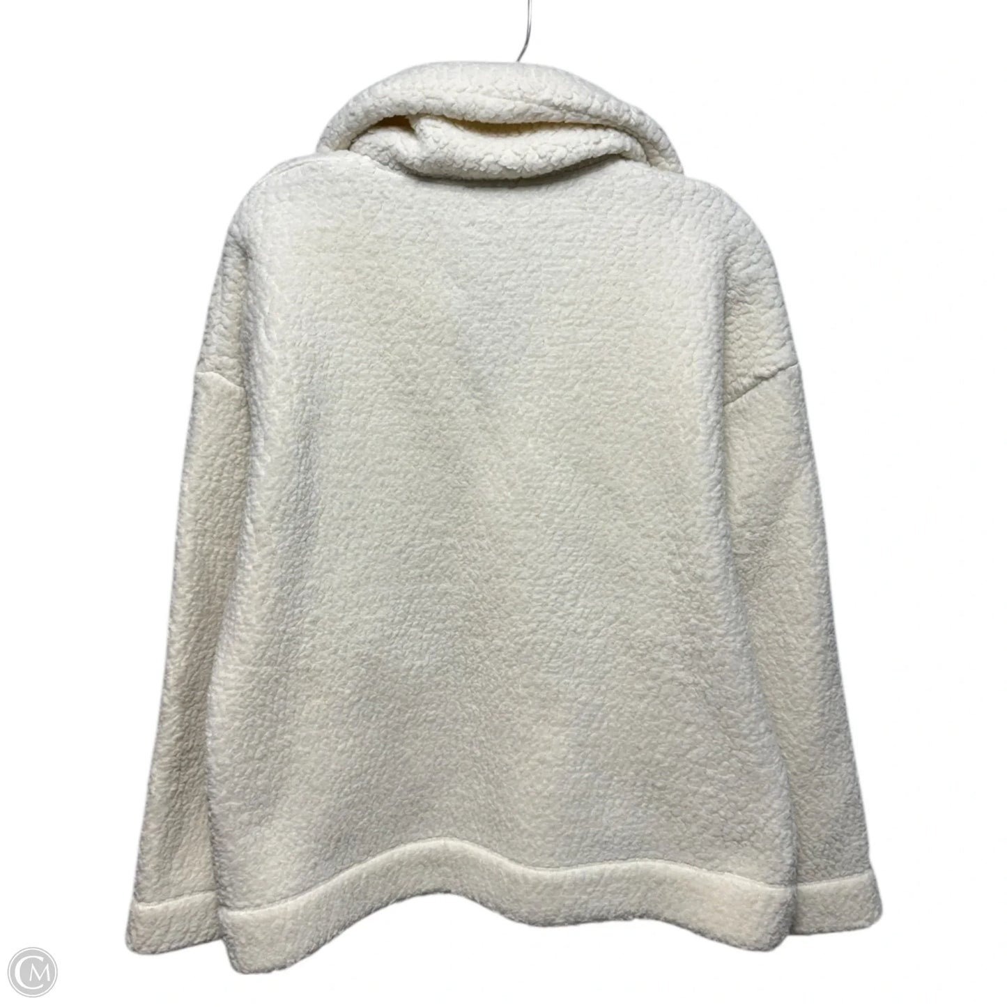 Vintage Fleece Jacket By J. Crew In Cream, Size: S