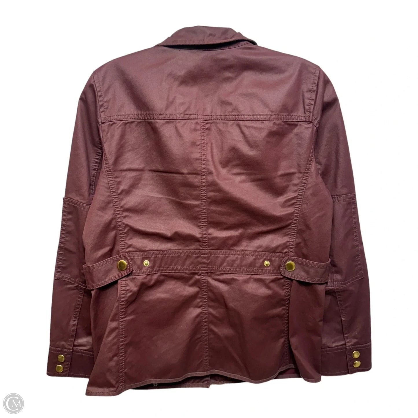 Waxed Cotton Downtown Field Jacket By J. Crew In Maroon, Size: Sp