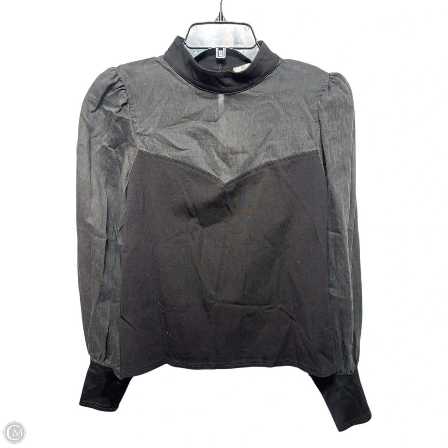 Top Long Sleeve By Flat White In Black, Size: S