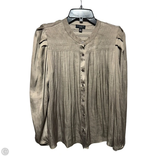 Top Long Sleeve By Current Air In Taupe, Size: S
