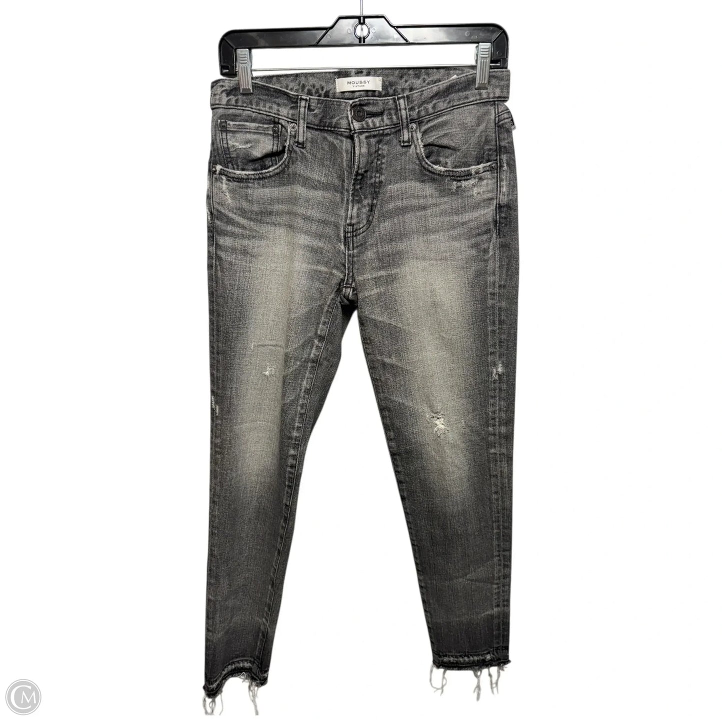 Jeans Skinny By Moussy In Grey Denim, Size: 2