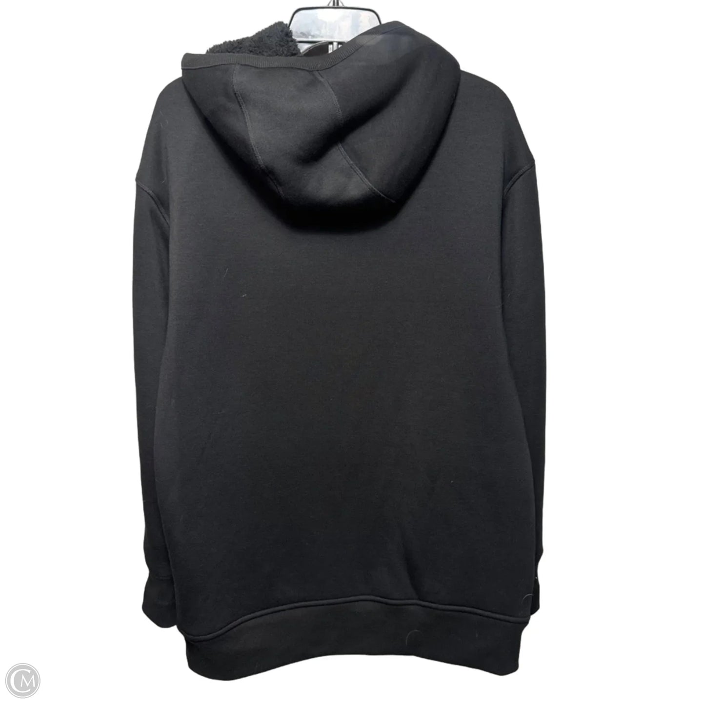 Fur Lined Athletic Sweatshirt Hoodie By Athleta In Black, Size: M