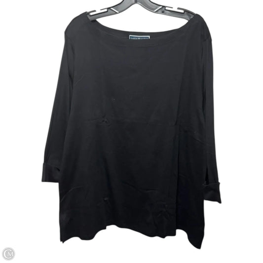 Top Long Sleeve Basic By Karen Scott In Black, Size: 3x