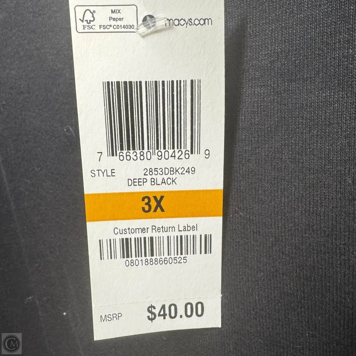 Top Long Sleeve Basic By Karen Scott In Black, Size: 3x