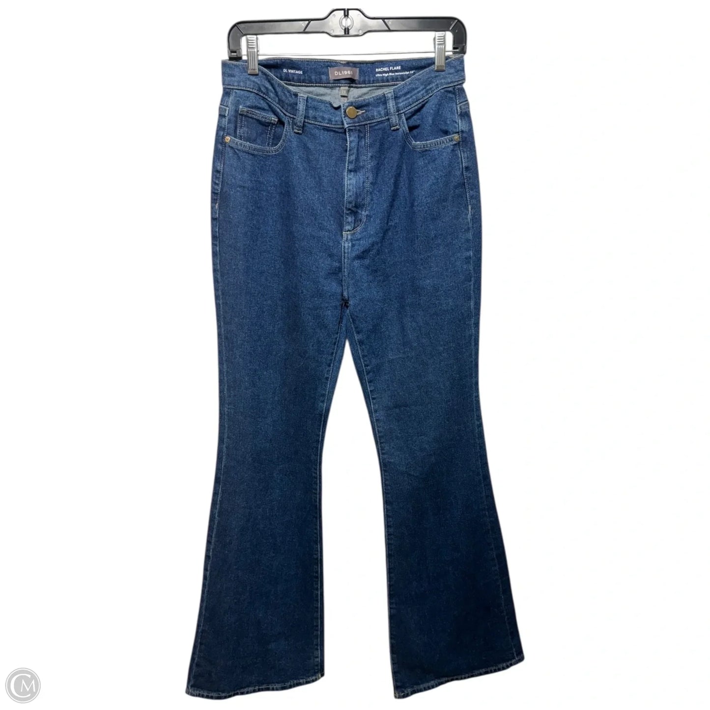 High Rise Jeans Flared By Dl1961 In Blue Denim, Size: 6