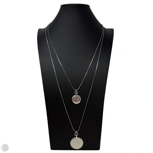 Silver Tone Layered Circle Pendant Necklace By J. Jill